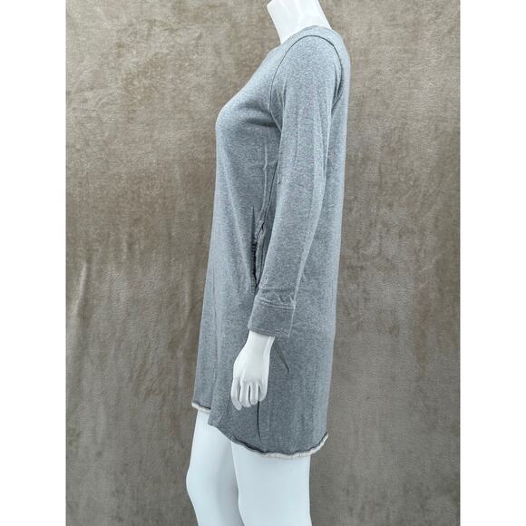 Urban Research Doors Dress Women 1 Gray Sweatshirt Organic Cotton Pockets Casual - Picture 5 of 10